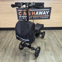Equipmed Easy Roller Knee Scooter Crutch Alternative Dual Brakes Black