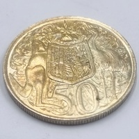 1966 Australian Round 50 Cent Coin 80% Silver Royal Australian Mint Elizabeth II