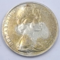 1966 Australian Round 50 Cent Coin 80% Silver Royal Australian Mint Elizabeth II