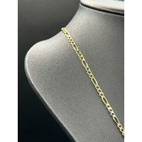 Unisex 9ct Yellow Gold Figaro Link Chain Necklace