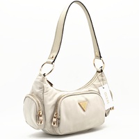 GUESS Gemma Shoulder Bag Women's Taupe Recycled Nylon Handbag EYG839517