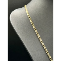 Unisex 9ct Yellow Gold Tight Curb Link Necklace
