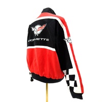 Vintage 90s Racing Champions Corvette C5 NASCAR Jacket Mens Large Red