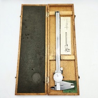 Mitutoyo 505-628 Dial Caliper 0-12 in 0-100mm Dial Wooden Case Manual