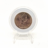 1966 Australian 50 Cent Round Silver Coin 80% Silver in Clear Protective Capsule