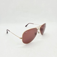 Ray-Ban RB3025 Aviator Large Metal Sunglasses Arista Gold Red Lens