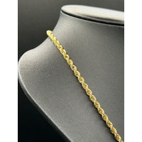 Unisex 14ct Yellow Gold Twist Rope Necklace