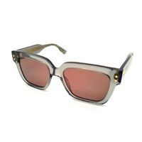 Gucci GG1084S 004 Sunglasses Grey Acetate Frame Square Rectangle Size L + COA