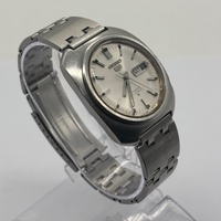 Seiko 5 Actus Vintage Automatic Silver Watch 6119-8430 21 Jewels Mens