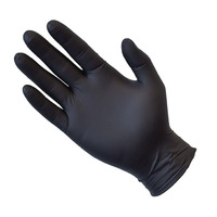 Box of 100 Tattoo Disposible Gloves Black Nitrile Sizes: Medium Large X-Large [Size: Medium]