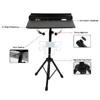 Tattoo Mobile Work Station Table Desk with Adjustable Height Black