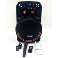NDR NDR-1211 12 Inch 1200W LED RGB Portable Speaker with Mic and Remote