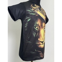 King Leo the Lion T-Shirt Hip Hop Urban Fashion Street Wear Black Size: M/L/XL/2XL [Size: M - 40in/102cm Chest]