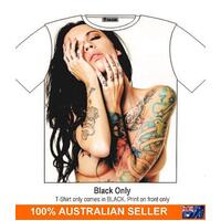 T-Shirt Nude Tattoo Girl Street Fashion Mens Ladies AU STOCK [Size: M - 40in/102cm Chest]