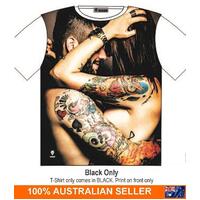 T-Shirt Kiss Me Tattoo Street Fashion Mens Ladies AU STOCK