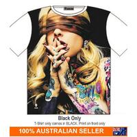 T-Shirt Blind Spot Blonde Girl Bling Street Fashion Mens Ladies AU STOCK