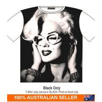 T-Shirt Marilyn Monroe with Glasses Street Fashion Mens Ladies AU STOCK [Size: M - 40in/102cm Chest]