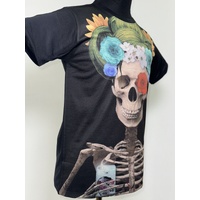 Bones n Roses T-Shirt Hip Hop Urban Fashion Street Wear Black Size: M/L/XL/2XL [Size: M - 40in/102cm Chest]