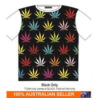 T-Shirt Weed Peace Chill Out Street Fashion Mens Ladies AU STOCK [Size: M - 40in/102cm Chest]
