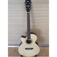 Cort SFX-ME Left Handed Acoustic Guitar with Built-In Tuner Slim Body