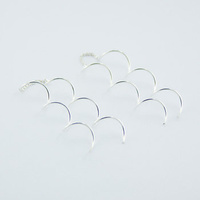 Sterling Silver Earrings Curly Delicate Threaders 2.53 Grams NEW