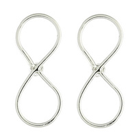 Everyday Wear Sterling Silver Infinity Stud Earrings 0.48 Grams NEW