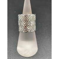 Hearts and eyes designed Tube Ring 925 solid Sterling Silver 9 Grams [size: 6/52]
