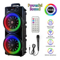 Dual 8.5'' Bluetooth Karaoke Party Speaker & Mic 1 Year Warranty NEW