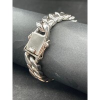 Mens 925 Sterling Silver 100g Chunky Curb Link Bracelet (New)