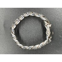Mens Sterling Silver Curb Link Bracelet (New)