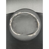Ladies Sterling Silver Spiral Cuff Bangle (Brand New)