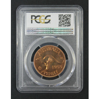 1955(m) PCGS PR62RD Australian Proof Penny Melbourne Mint Collectable Coin