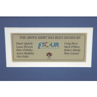 2001 PGA Tour of Australasia Signed and Framed Shirt Golf Memorabilia
