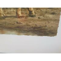 Andrew Bone Receding Waters Collectable Framed Art Work With Certificate