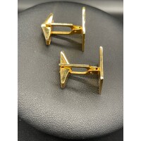 Unisex 9ct Yellow Gold Cufflinks (Pre-Owned)