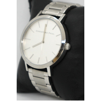 Christian Paul Men's Analog Display Silver Quartz Stainless Steel Watch