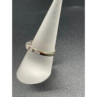 Ladies Solid 10ct White Gold Diamond Ring Fine Jewellery 2.9 Grams Size UK P
