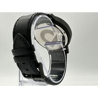 Uncle Jack Unisex Black Leather Strap Watch (Pre-owned)