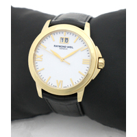 Raymond Weil Men's Tradition 39mm White Dial 18K Swiss Quartz Watch 5476-P-00307