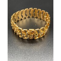 Ladies 18ct Yellow Gold Fancy Link Bracelet (Pre-Owned)
