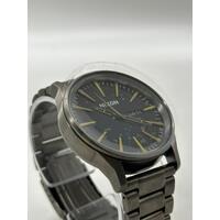 Nixon A356-2983 Sentry SS Stainless Steel Classic Date Gunmetal Mens Watch