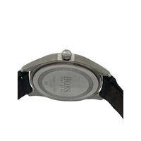 Hugo Boss Men's Essential 40mm Black Leather Band Steel Watch (Pre-Owned)