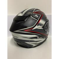 Kabuto Aeroblade-5 ECE 22-05 Black/Red/Grey Size Large 58-59cm Bargy Design Helmet (Pre-owned )