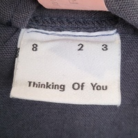 Thinking Of You Robe Adult Navy Open Front Lounge Robe