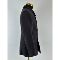 Men's Classic Black Oxford Style Peacoat Jacket Versatile Dress Coat Rare Find