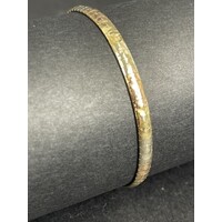 Ladies 14ct Three Tone Gold Snake Link Bracelet (Pre-Owned)