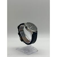 Citizen Chronograph Eco-Drive CA4500-83E Mens Black Dial Silver Leather Watch