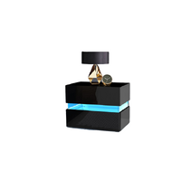 Artiss Lume LED High Gloss Bedside Table – Black FURNI-L-LED-BS01-BK (New)
