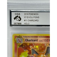 2016 Pokemon XY Evolutions Charizard #11 Holo 11/108 CGA 9 Mint (Pre-owned)