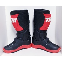 Thor 2022 Motocross Boots Radial Black / Red Size 10 US (Pre-Owned)